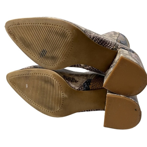 Madden Girl Dafnii Snakeskin Multicolor Block Heel Bootie 6M - Picture 11 of 12